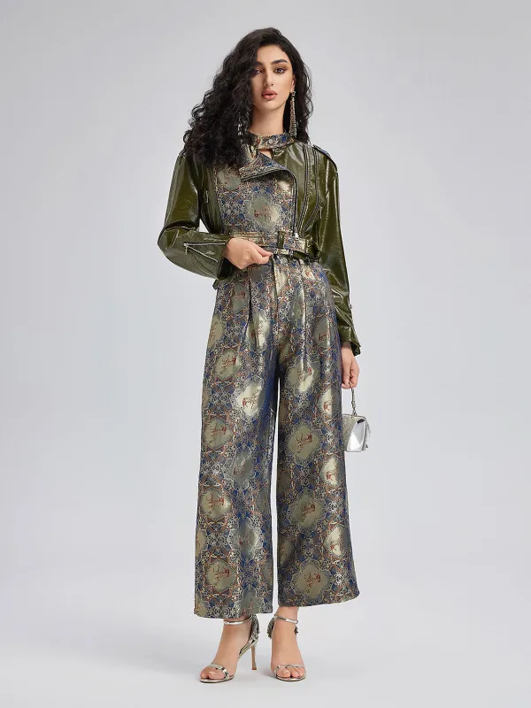 Haute Couture Intricate Jacquard Pants made by Rich Radi Q's