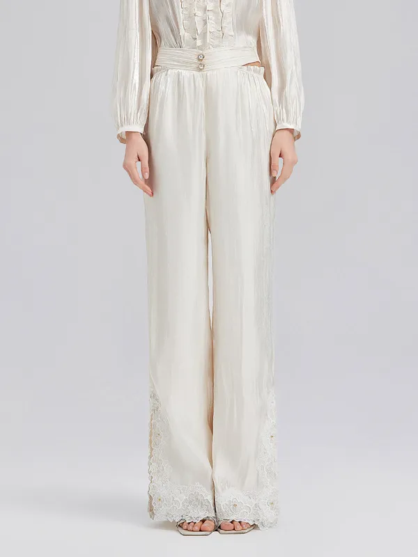 Romantic Island Beaded Wide-Leg Pants sold by Rich Radi Q's