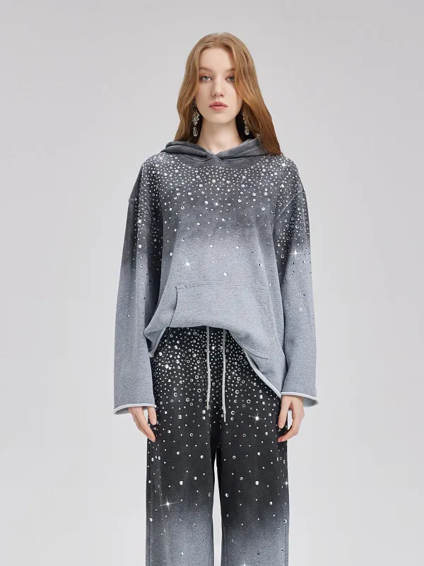 Gradient Starry Beaded Hoodie made by Rich Radi Q's
