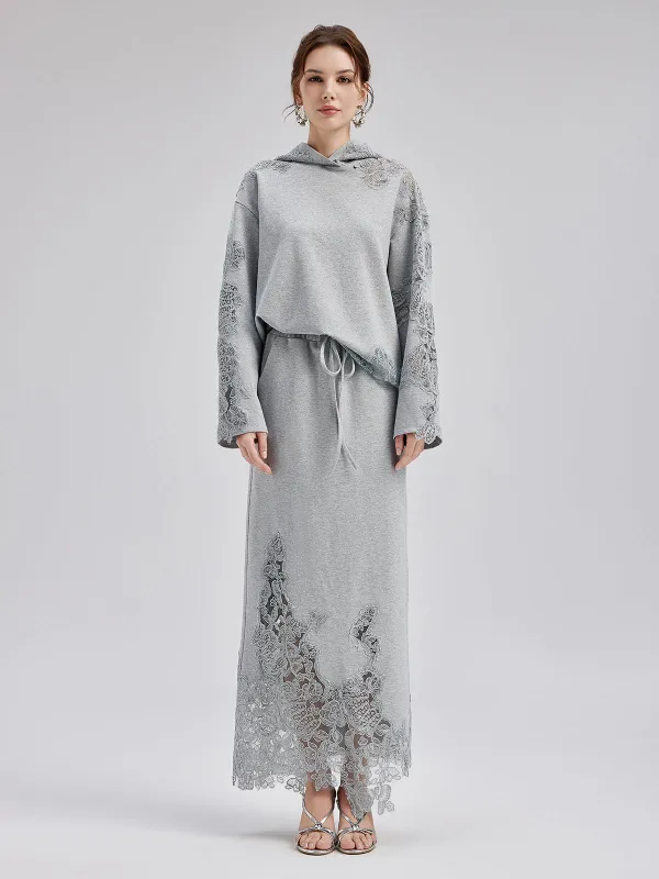 Italian Lace-Detail Knit Set made by Rich Radi Q's