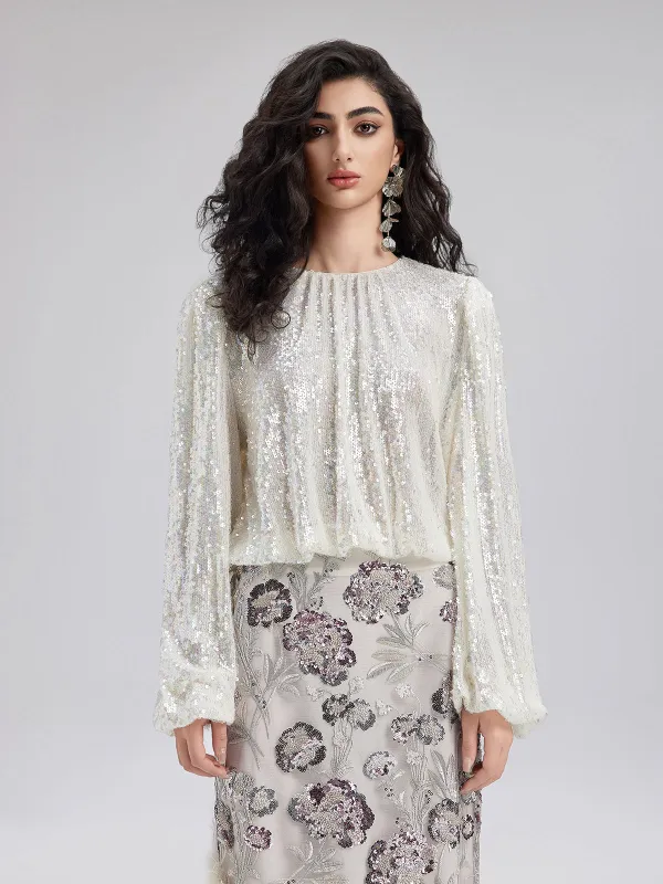 Colorful Sequin Neo Chinese Style Top sold by Rich Radi Q's