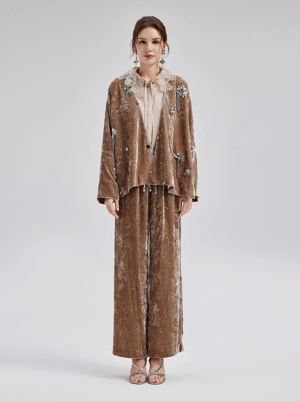 Silk Velvet Tassel Beaded Set sold by Rich Radi Q's