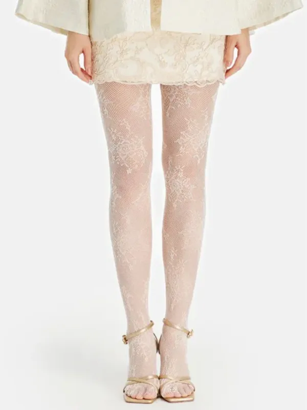 Lace Floral Sheer Leggings sold by Rich Radi Q's