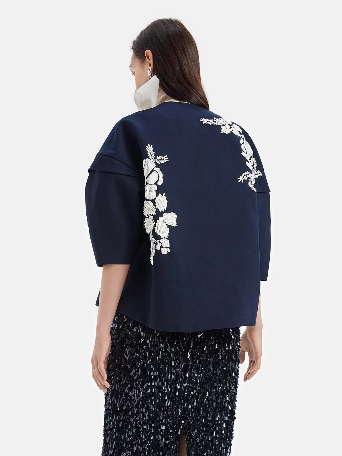 Hand-Beaded Cropped Jacket sold by Rich Radi Q's product image thumbnail 4