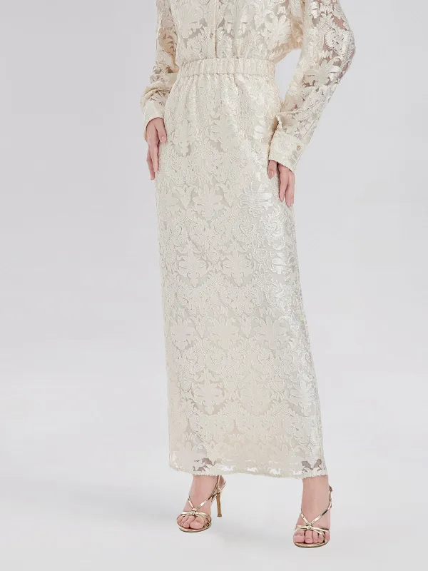 Modern Chinese Burnout Midi Skirt sold by Rich Radi Q's