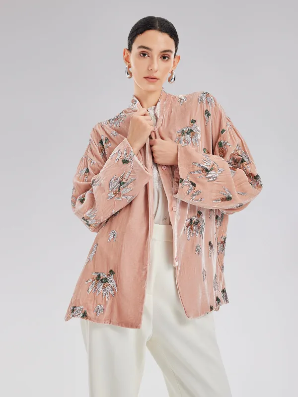 Elegant Velvet Embroidered Chinese Jacket sold by Rich Radi Q's