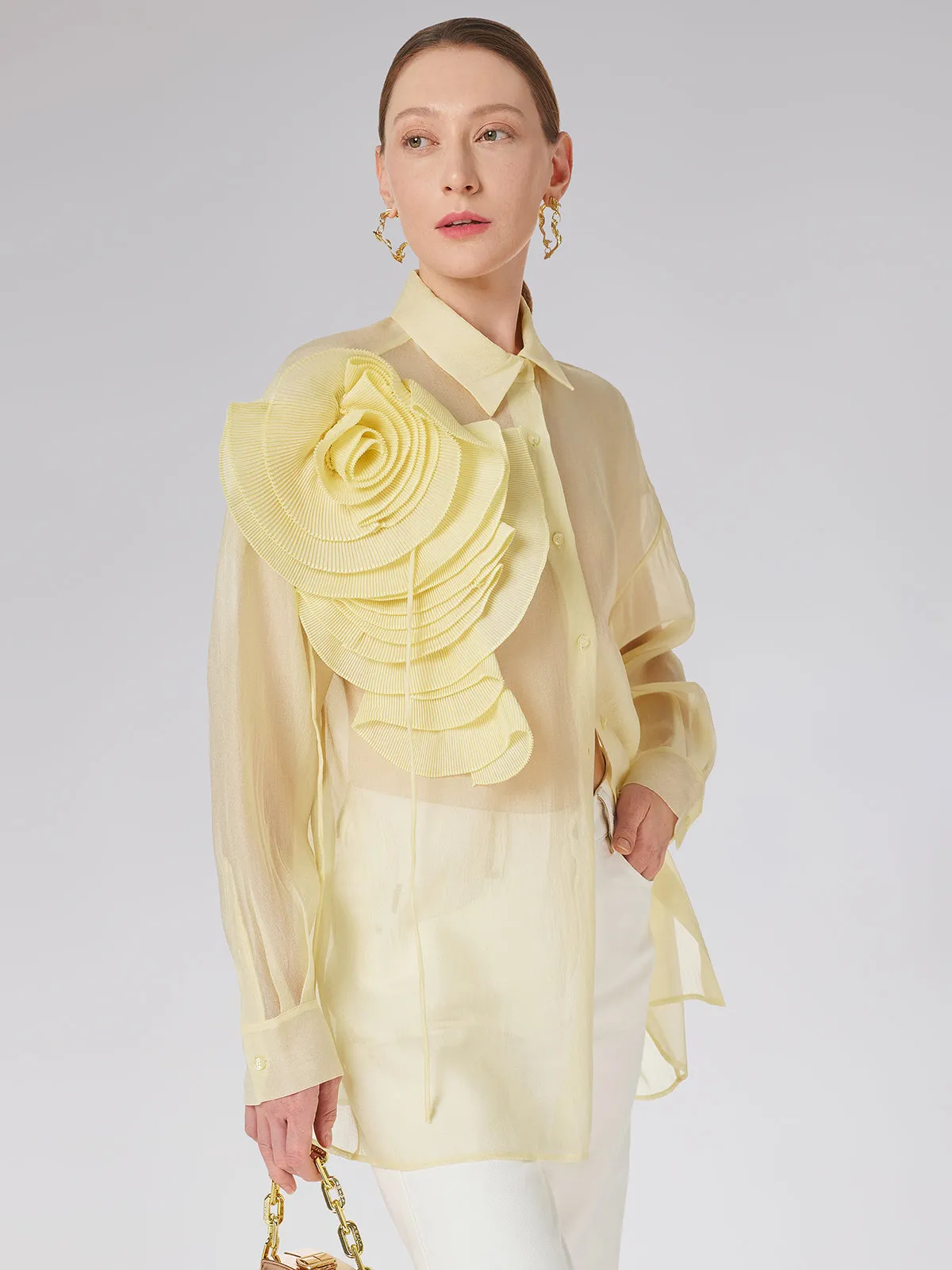 Transparent Three-dimensional Floral Shirt sold by Rich Radi Q's product image thumbnail 5