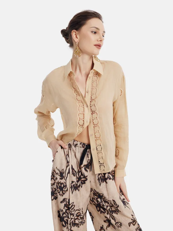 Moroccan-inspired Cutout Lace Top made by Rich Radi Q's