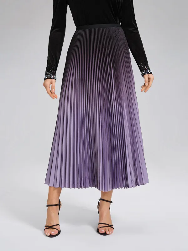 Gradient Sculpted Pleated Skirt sold by Rich Radi Q's