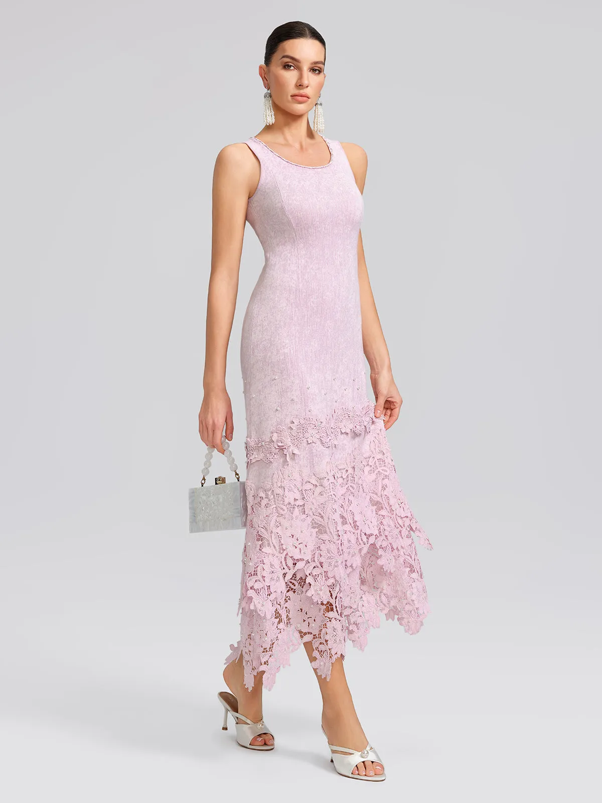 Beaded Lace Knit Slip Dress sold by Rich Radi Q's