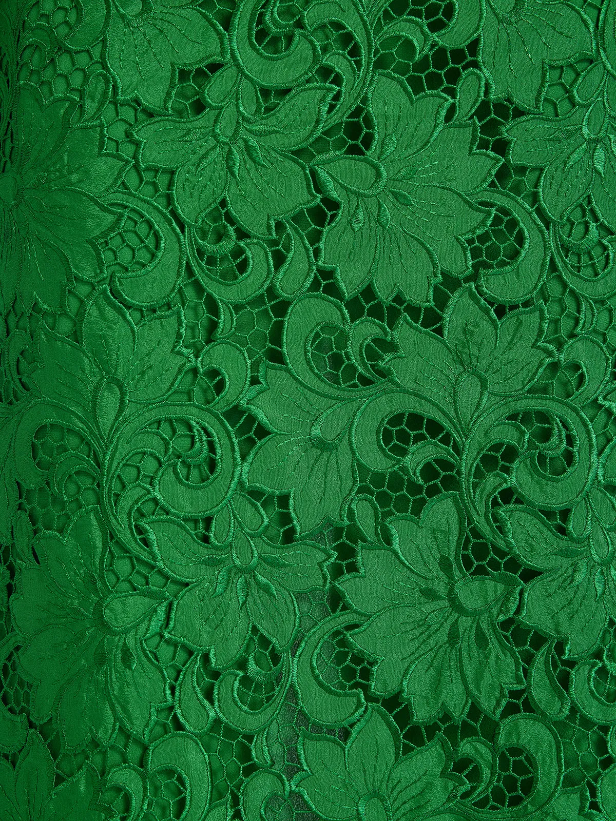 Lace Appliqué Emerald Pencil Skirt sold by Rich Radi Q's product image thumbnail 2