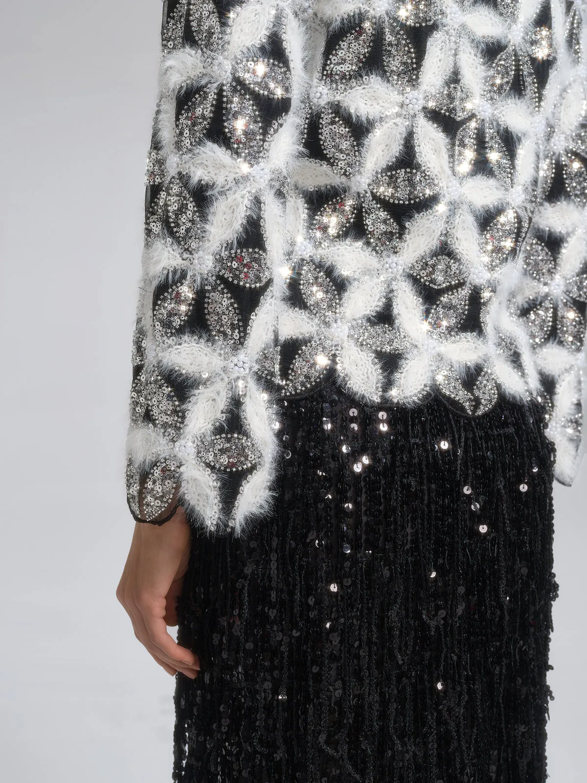 Beaded Floral Long-Sleeve Knit Sweater sold by Rich Radi Q's product image thumbnail 4