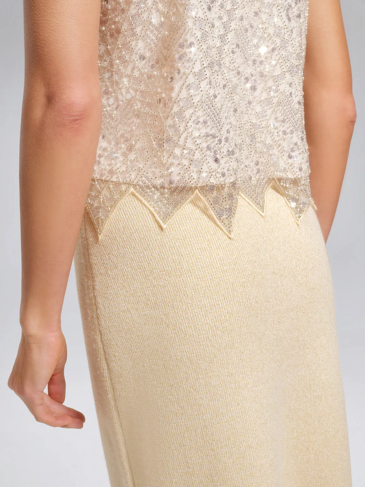 Triangle Hem Sequin Beaded Vest sold by Rich Radi Q's product image thumbnail 3