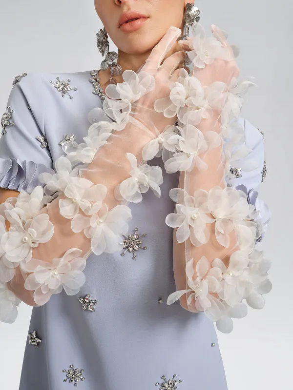 Sheer Floral Tulle Long Gloves sold by Rich Radi Q's