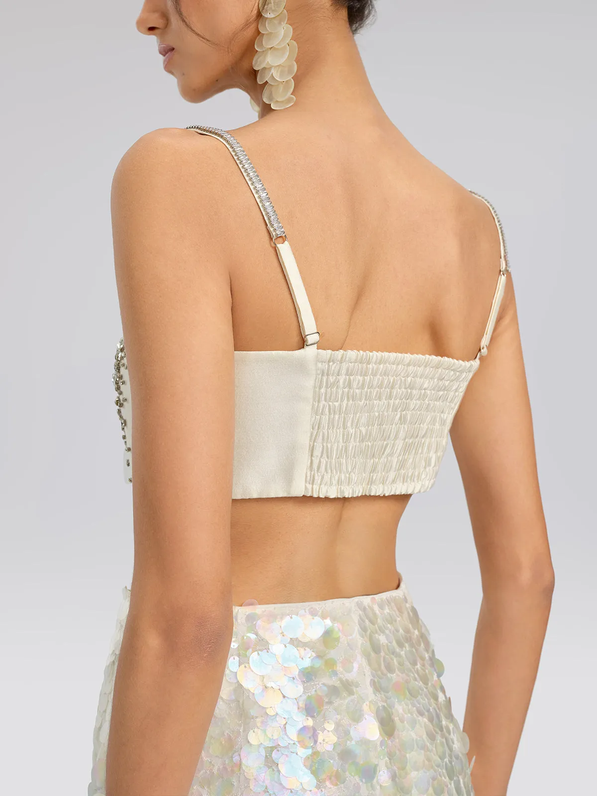 Hand-Beaded Rhinestone Bustier Top sold by Rich Radi Q's product image thumbnail 3