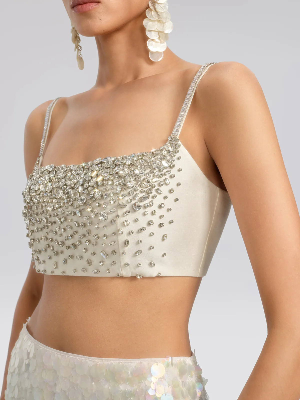 Hand-Beaded Rhinestone Bustier Top sold by Rich Radi Q's product image thumbnail 2