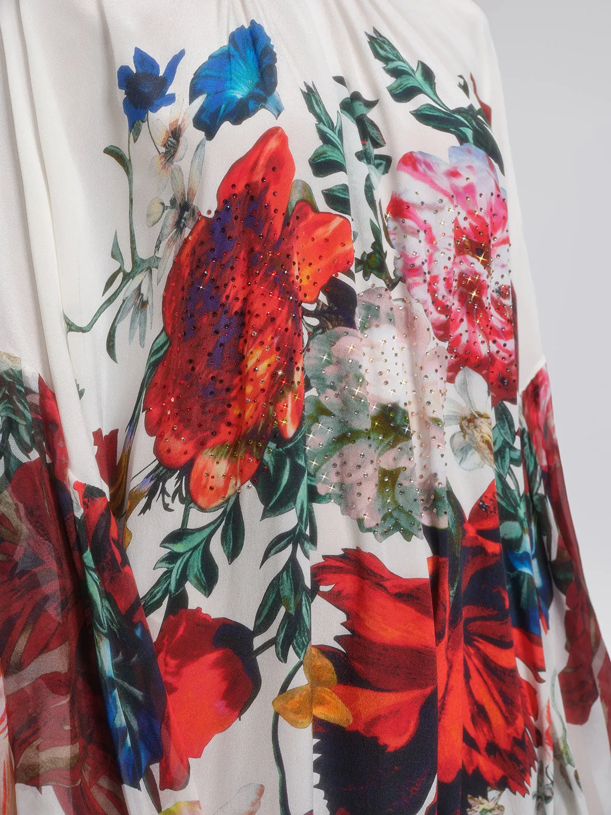 100% Silk Batwing-Sleeve Printed Dress sold by Rich Radi Q's product image thumbnail 3