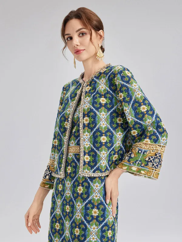 Crystal-Trim Guipure Lace Jacket sold by Rich Radi Q's