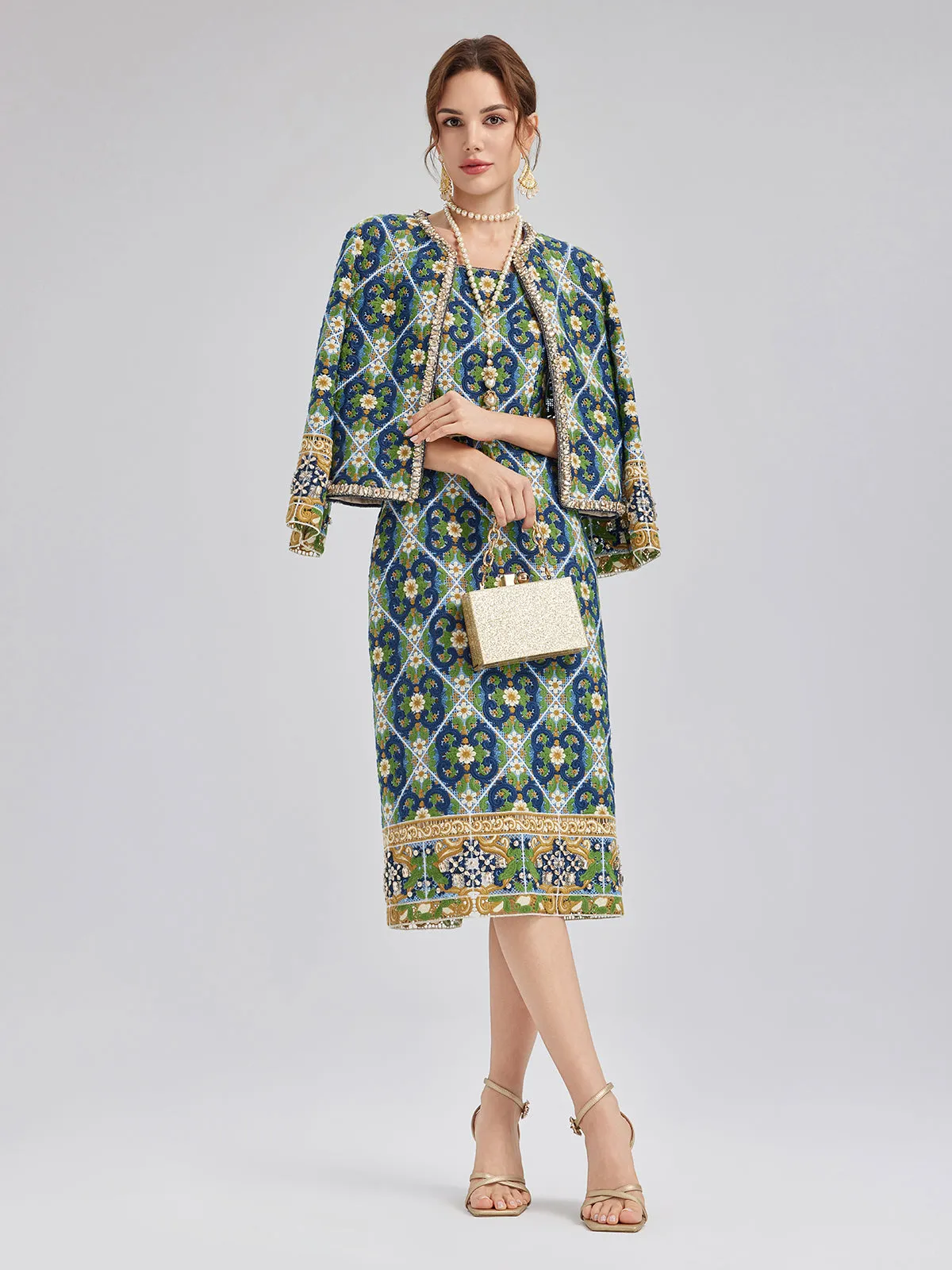 Crystal-Trim Guipure Lace Jacket sold by Rich Radi Q's product image thumbnail 2