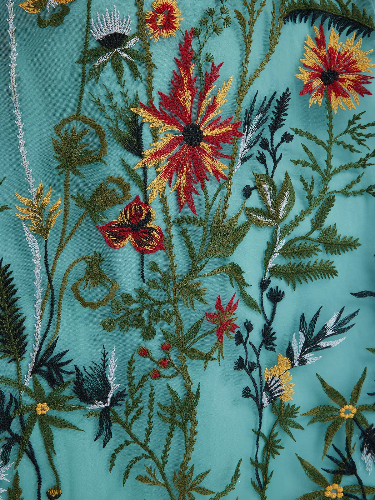 Hand-Beaded Floral Embroidered Dress sold by Rich Radi Q's product image thumbnail 5