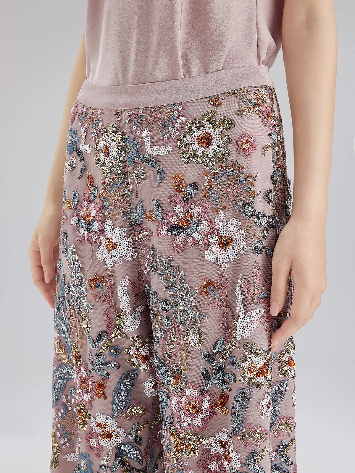 Multicolor Sequin Embroidered Trousers sold by Rich Radi Q's product image thumbnail 2