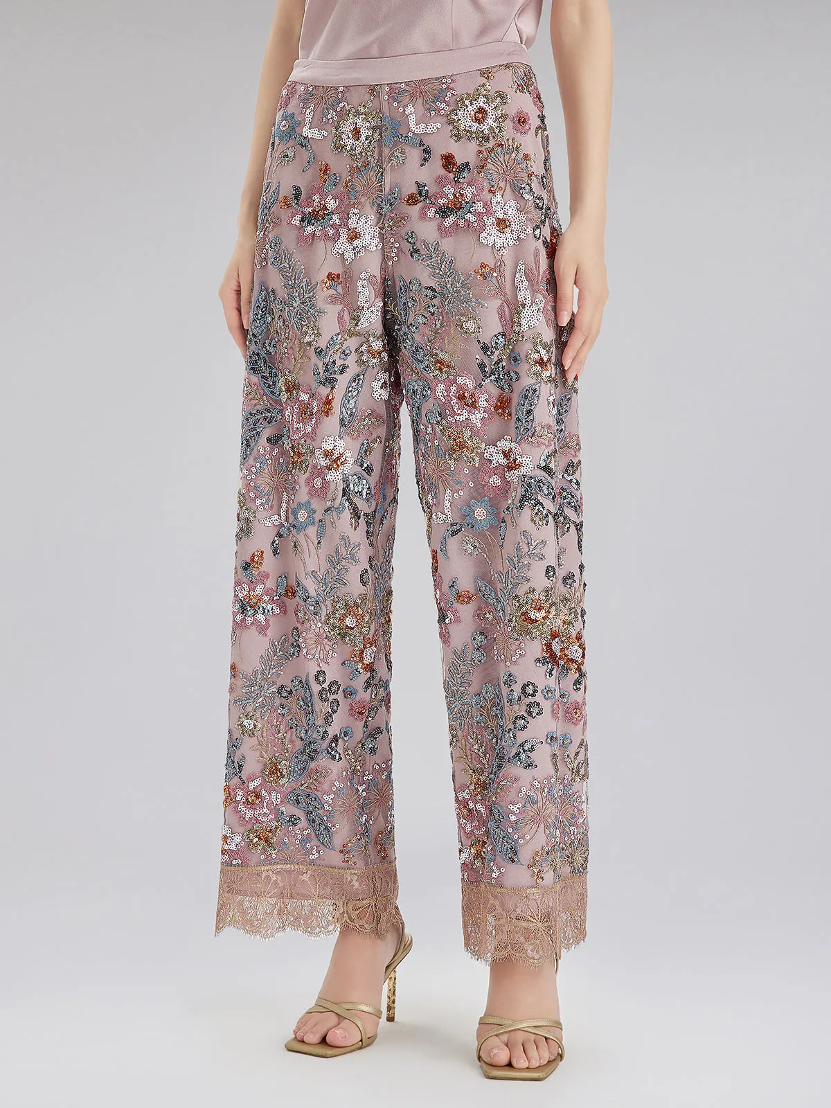 Multicolor Sequin Embroidered Trousers sold by Rich Radi Q's product image thumbnail 5