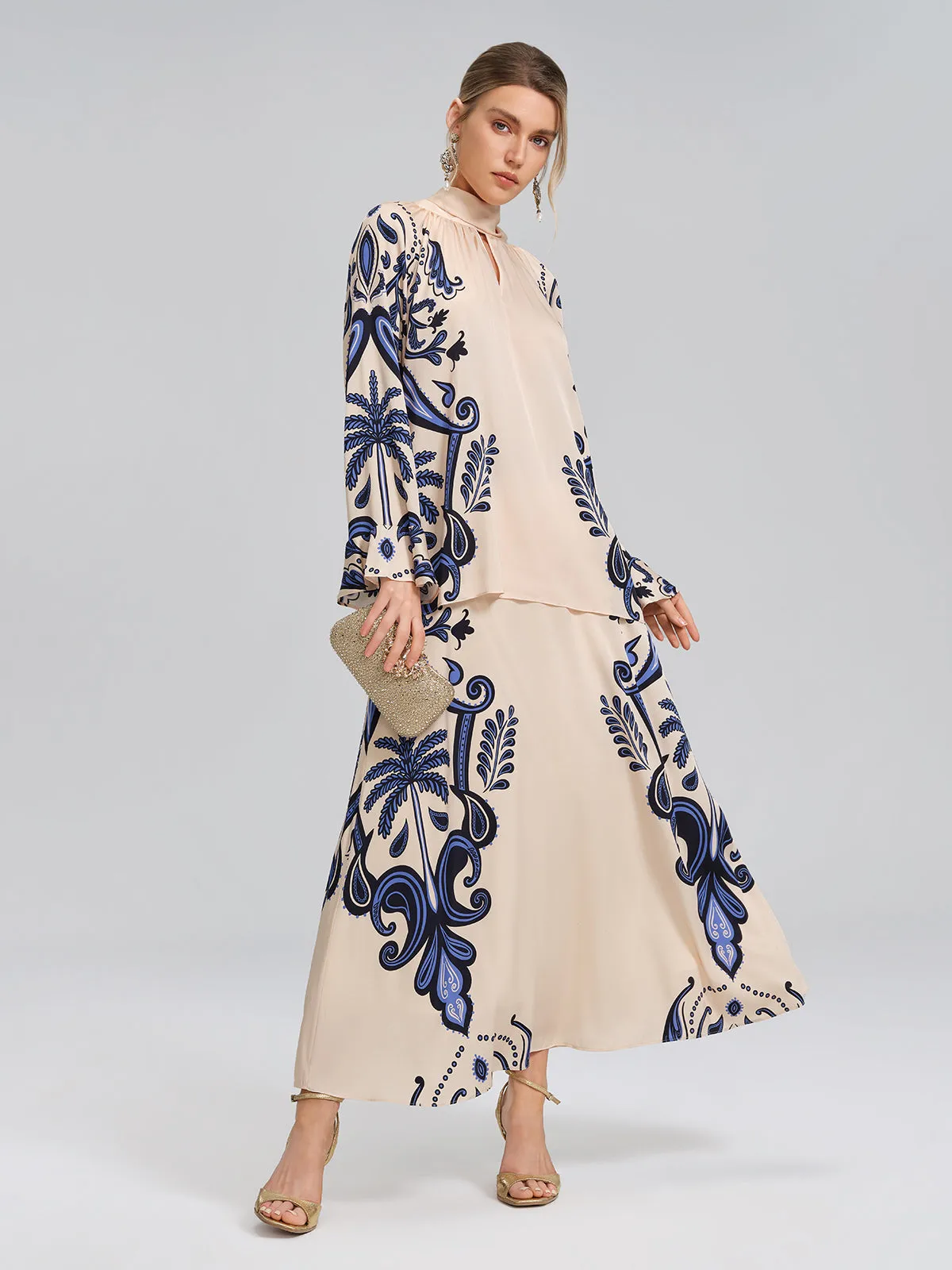 Stretch Silk Printed Substantial Blouse sold by Rich Radi Q's product image thumbnail 2