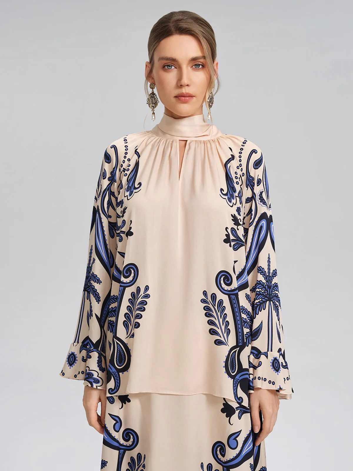 Stretch Silk Printed Substantial Blouse sold by Rich Radi Q's product image thumbnail 3