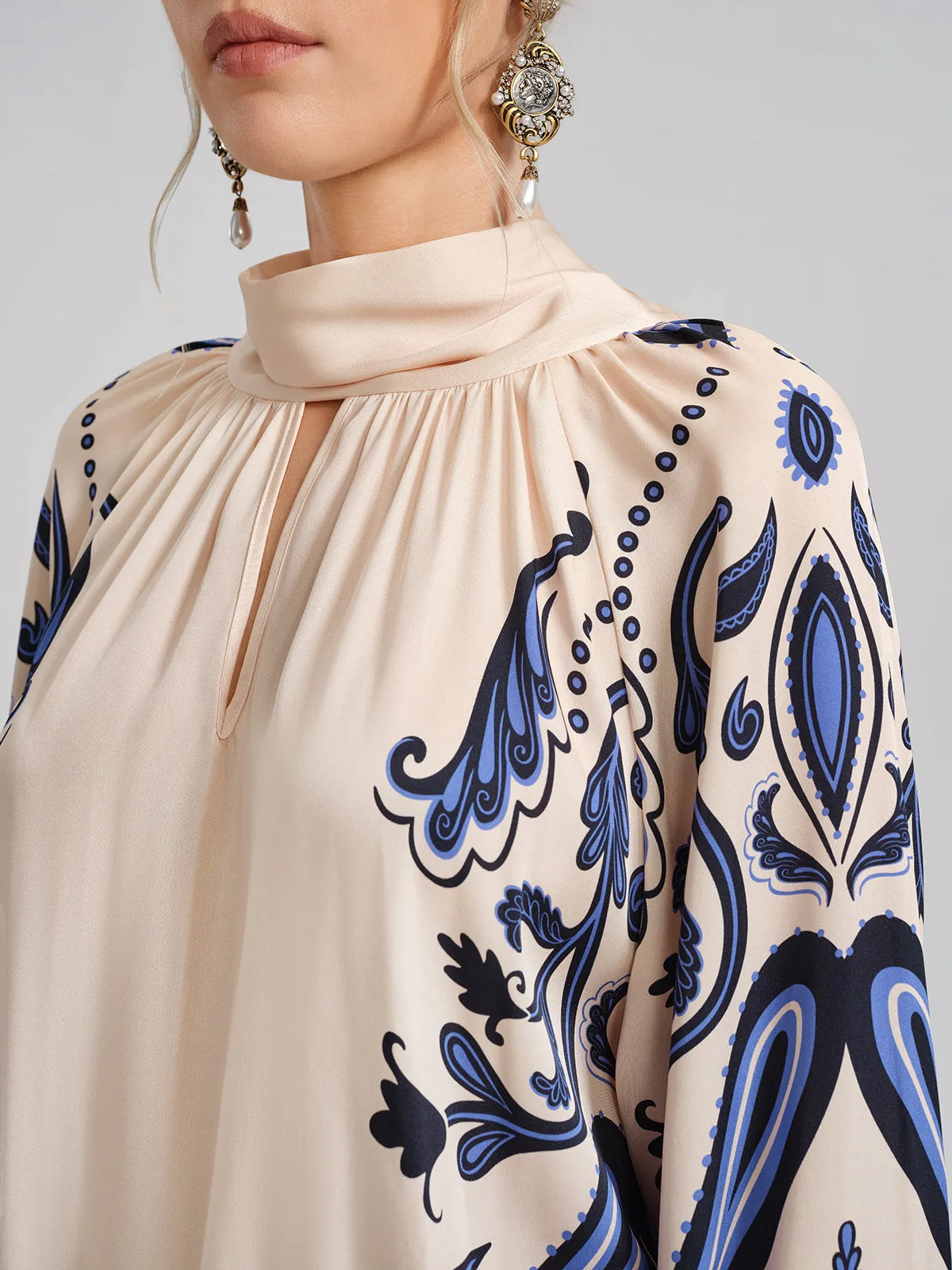 Stretch Silk Printed Substantial Blouse sold by Rich Radi Q's product image thumbnail 4