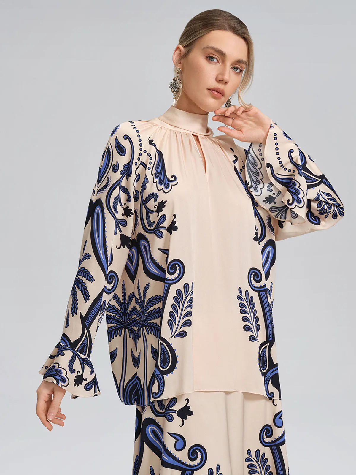 Stretch Silk Printed Substantial Blouse sold by Rich Radi Q's