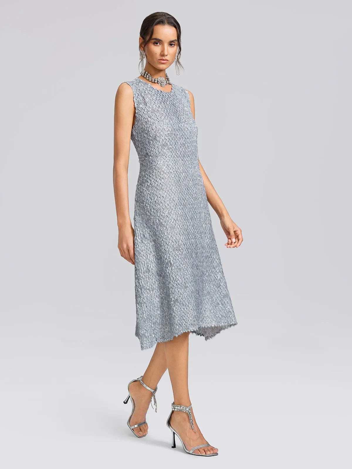 Textured Pleated Lapel Blazer Dress Set sold by Rich Radi Q's product image thumbnail 4