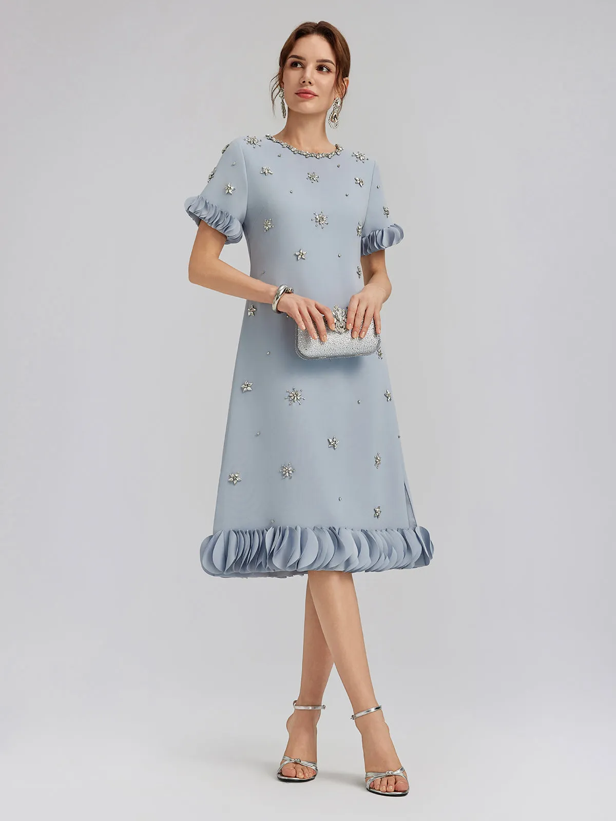 Hand-Sewn Beaded Floral-Trim Dress sold by Rich Radi Q's