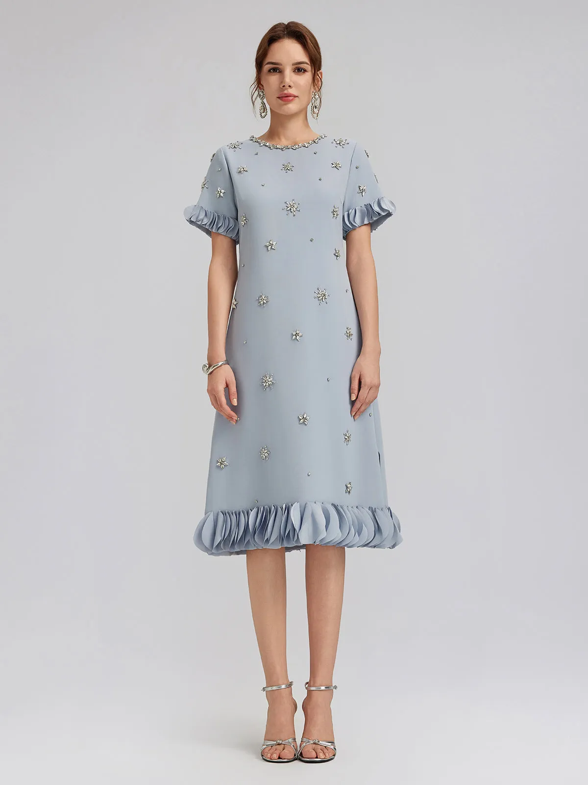 Hand-Sewn Beaded Floral-Trim Dress sold by Rich Radi Q's product image thumbnail 2