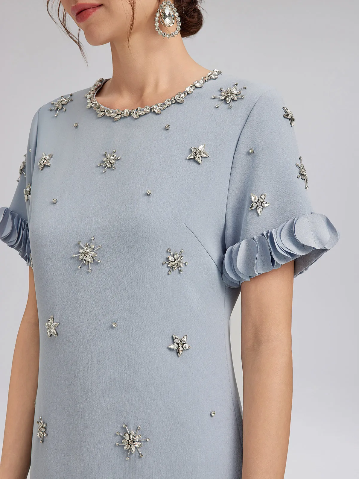 Hand-Sewn Beaded Floral-Trim Dress sold by Rich Radi Q's product image thumbnail 3