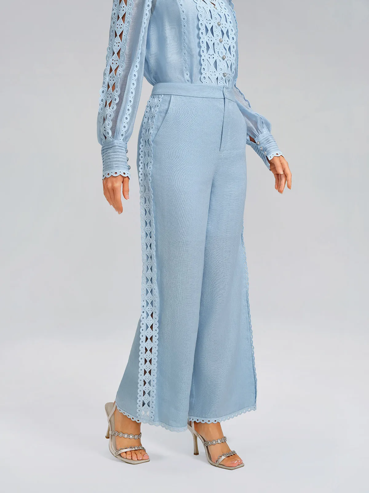 Linen Elastic Waistband Straight-Leg Pants sold by Rich Radi Q's product image thumbnail 5