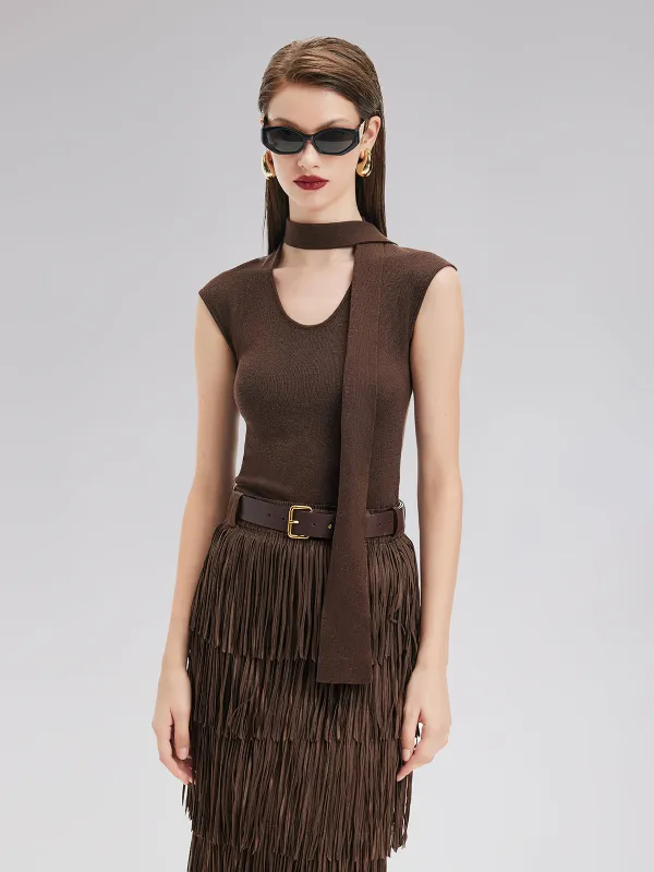 Final Sale | Artistic Ribbon Knit Top made by Rich Radi Q's