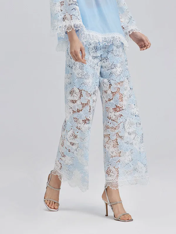 Final Sale | Two-Tone Lace Baroque Butterfly Trousers made by Rich Radi Q's