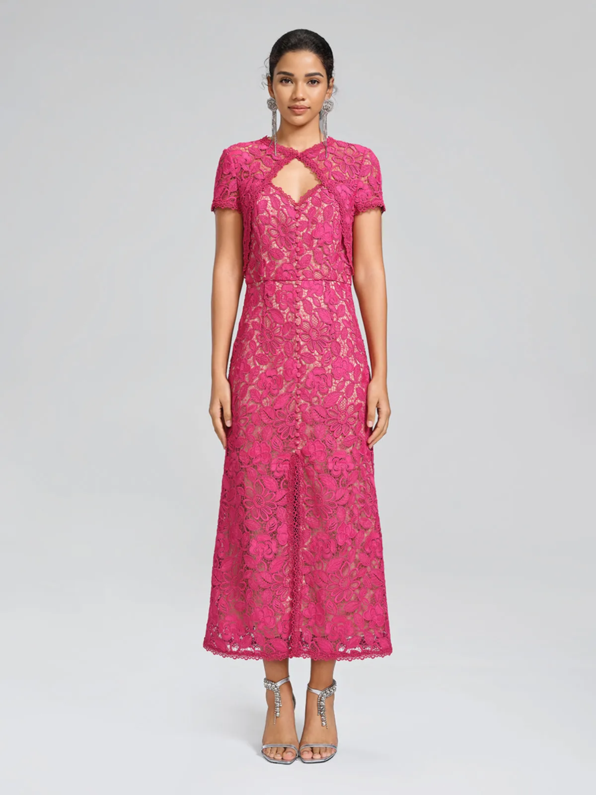 Lace Covered-Button Wedding Gown sold by Rich Radi Q's product image thumbnail 3