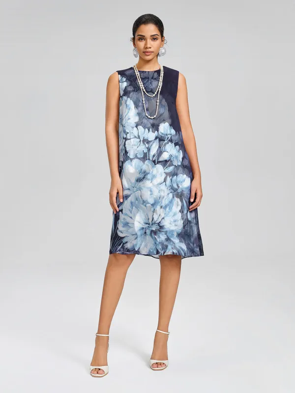 Double-Layer Artistic Print Sleeveless Dress made by Rich Radi Q's