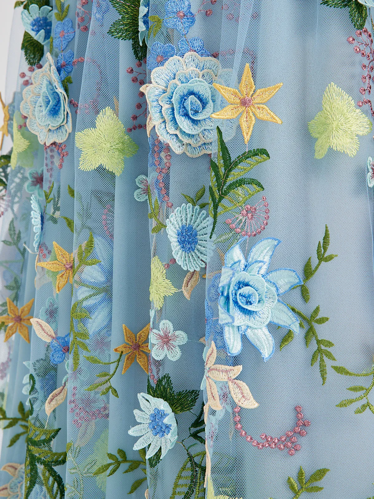 Final Sale | 3D Floral Embellished Elastic Skirt sold by Rich Radi Q's product image thumbnail 3