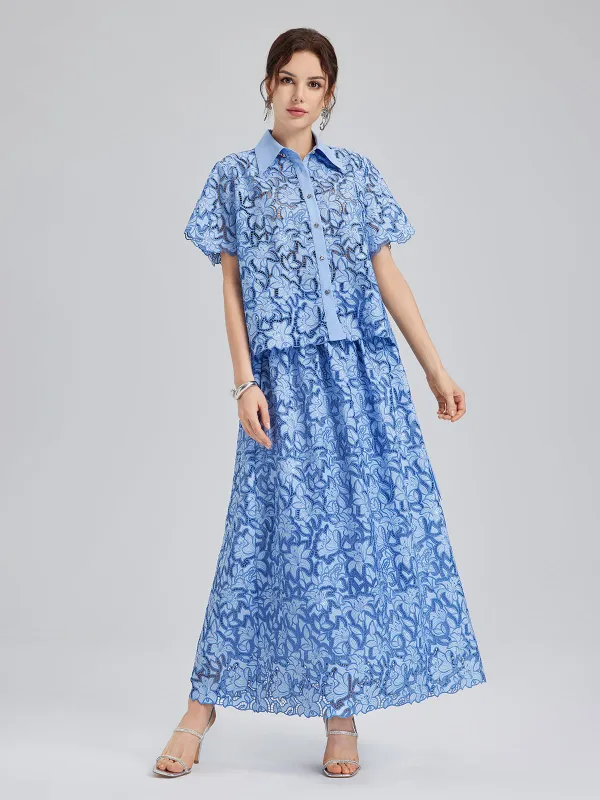 Final Sale | Floral Cutwork Embroidery Set made by Rich Radi Q's