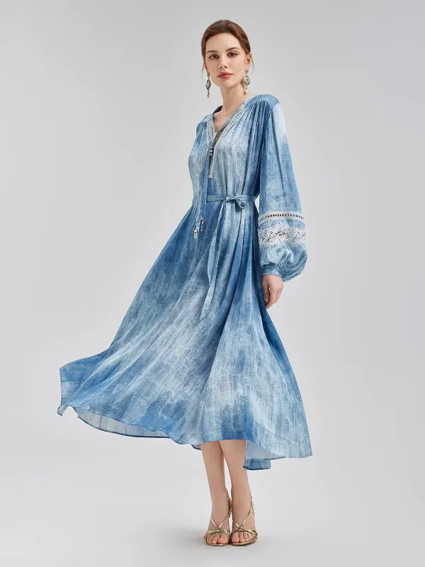 Final Sale | Artistic Gradient Openwork Lace Dress made by Rich Radi Q's