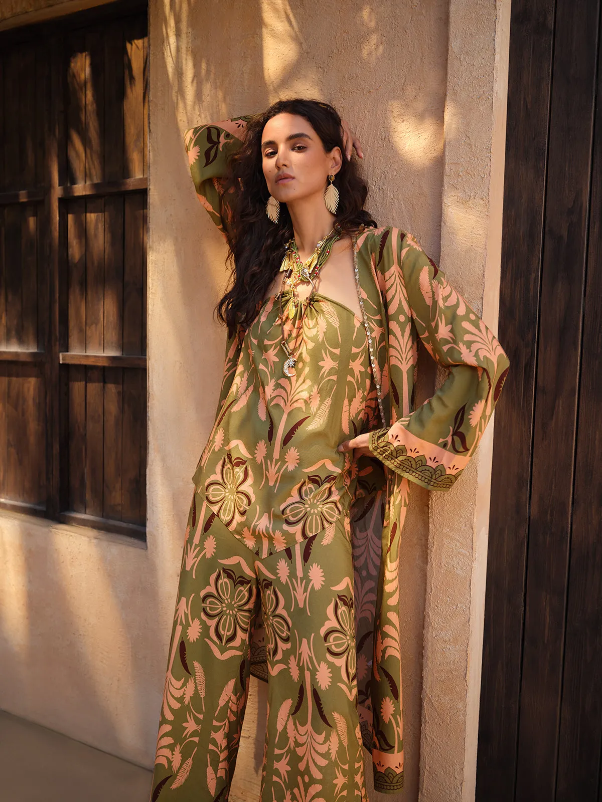 Vintage Botanical Print Belted Cover-Up sold by Rich Radi Q's product image thumbnail 3