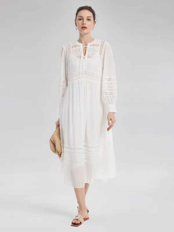Final Sale | Cutout Embroidered Lacing Dress made by Rich Radi Q's