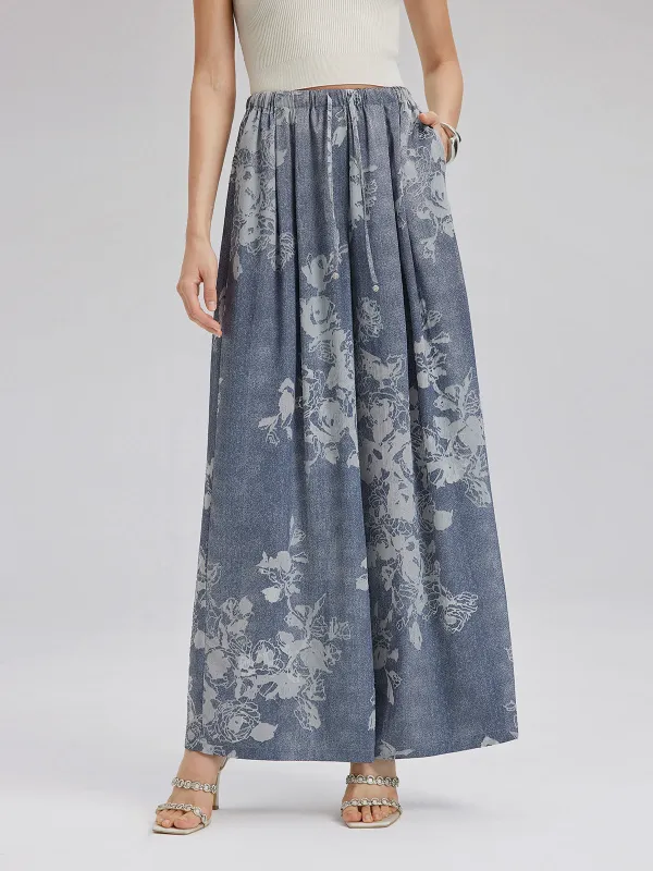 Final Sale | Burnout Floral Drawstring Pants made by Rich Radi Q's