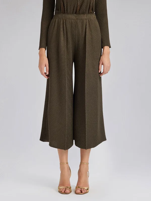 Final Sale | Pleated-Texture Elastic-Waist Wide-Leg Pants made by Rich Radi Q's