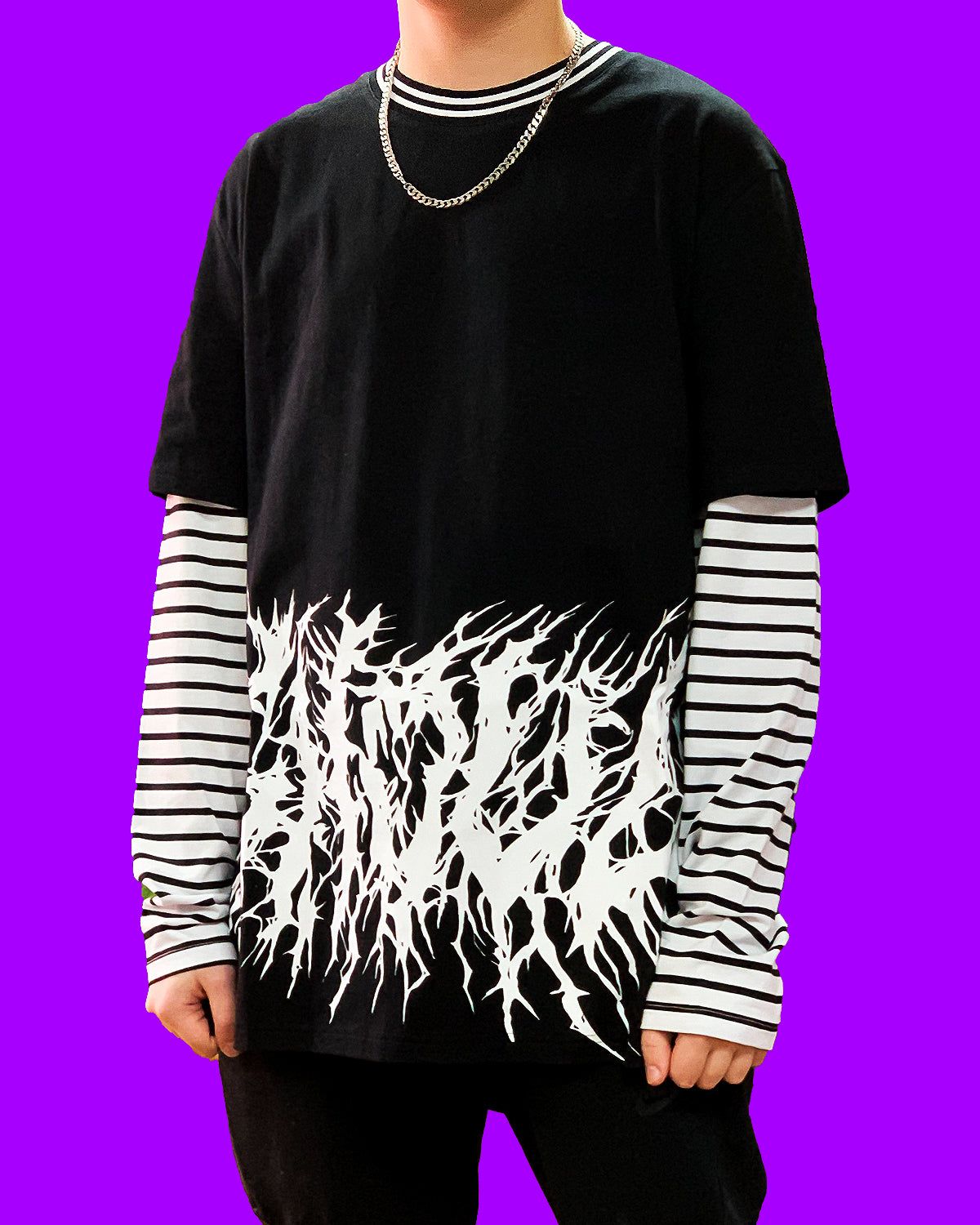 The Ghoul Layered Longsleeve sold by Cool Shirtz product image thumbnail 2