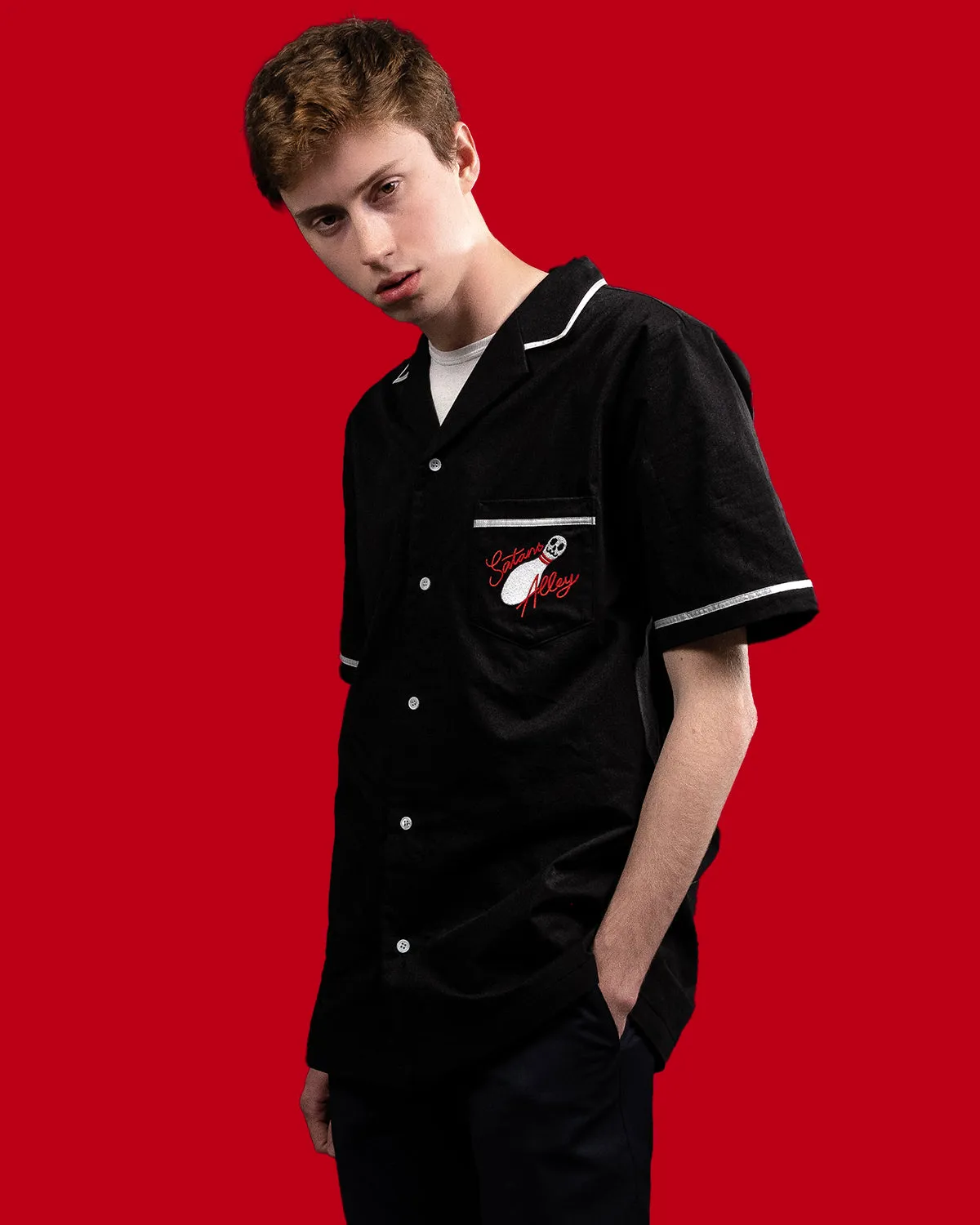The Satan's Alley Bowling Shirt sold by Cool Shirtz product image thumbnail 3