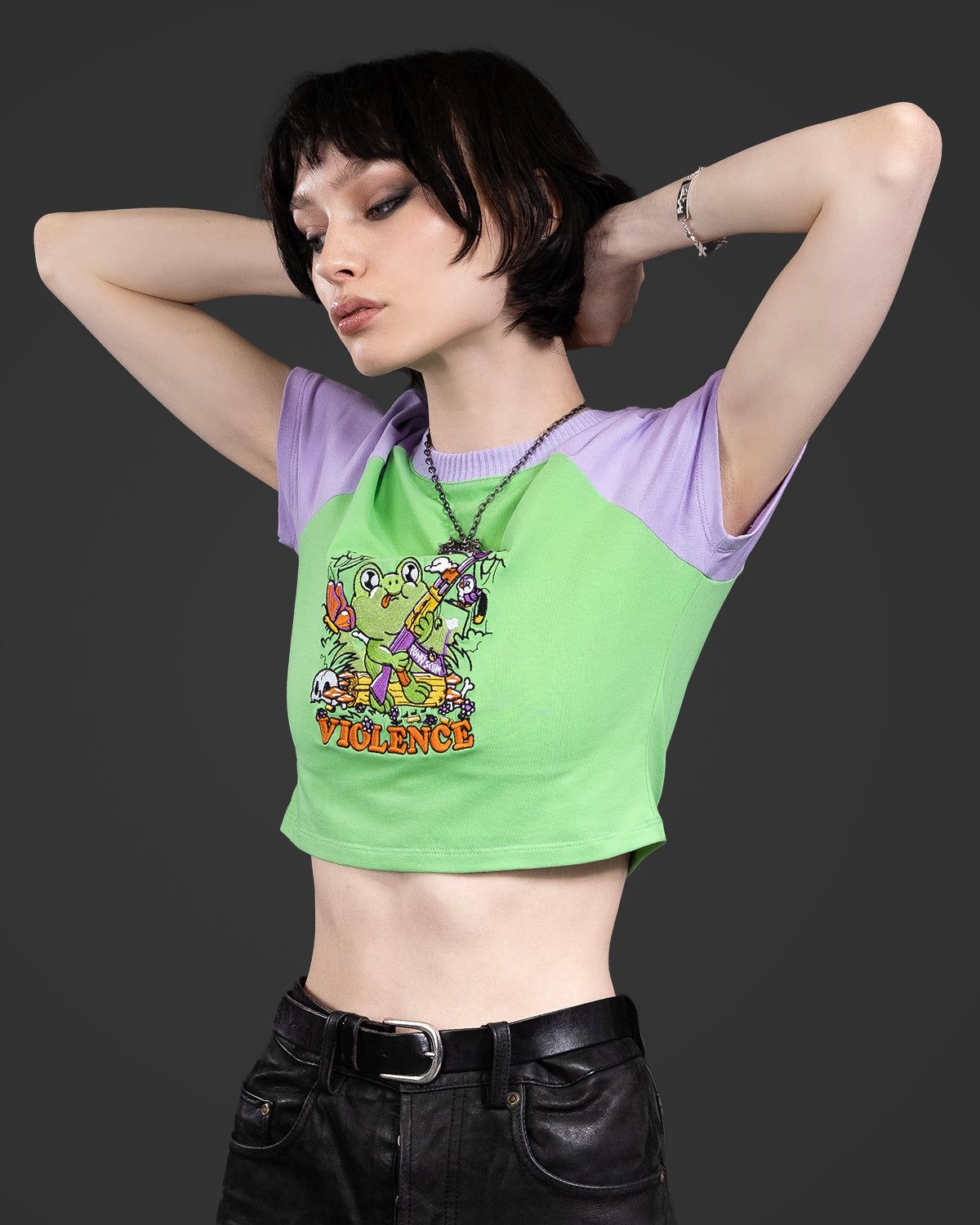 The Choose Violence Crop sold by Cool Shirtz product image thumbnail 5