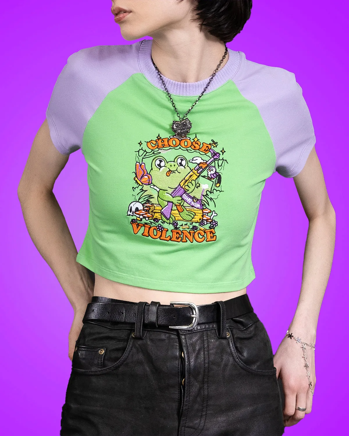 The Choose Violence Crop sold by Cool Shirtz product image thumbnail 2